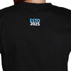 ESTO 2025 musta värvi T-särk